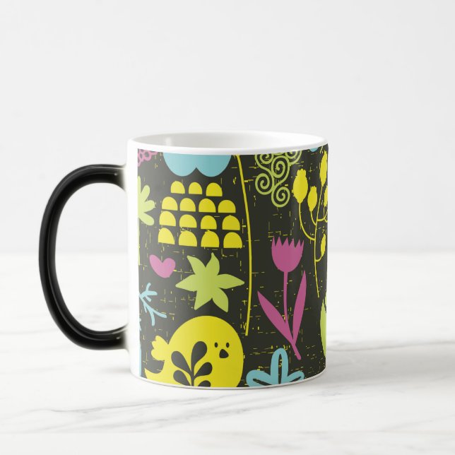 Retro Garden Birds Mug Verwandlungstasse (Links)
