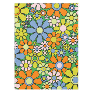 Retro Garden Blume Groovy 60er 70er Colorful Tischdecke