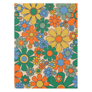 Retro Garden Blume Groovy 60er 70er Floral Pattern Tischdecke