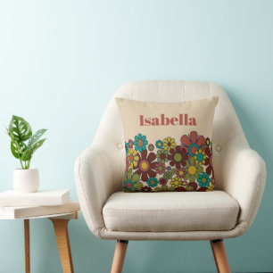 Retro Garden Blume Personalisiert Vintag Kissen