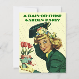 Retro Garden Party Einladung ~ Einfach anpassbar