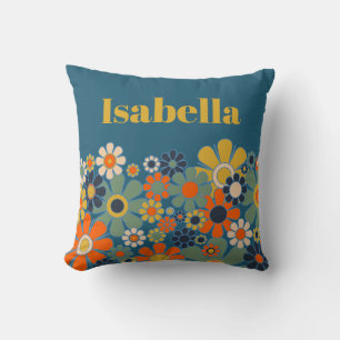 Retro-Garten-Blumen personalisiert vintage Blumenm Kissen