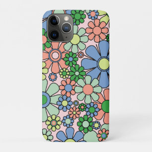 Retro-Gartenblumen Groovy 60er 70er Frühling Paste Case-Mate iPhone Hülle