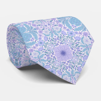 Retro Gartenfloralen in Blau und Violett Krawatte