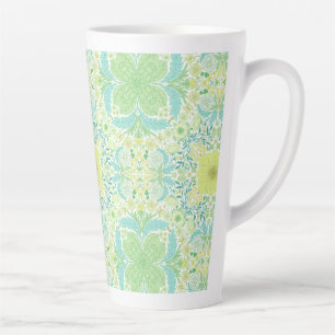 Retro-Gartenflorchen in grün und gelb Milchtasse