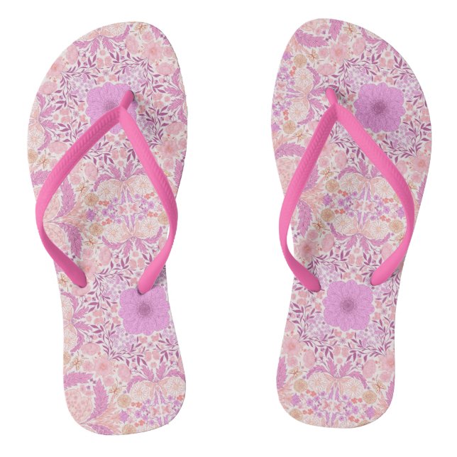 Retro-Gartenflorchen in Rosa Flip Flops (Fußbett)