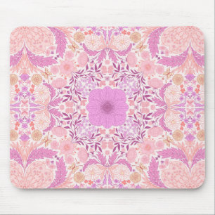 Retro-Gartenflorchen in Rosa Mousepad