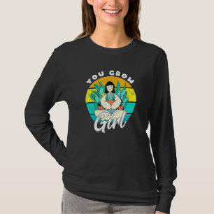 Retro Gartenpullis Sie wachsen Girl Pflanze Lady H T-Shirt