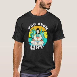 Retro-Gartenwitze You Grow Girl Plant Lady Haus T-Shirt