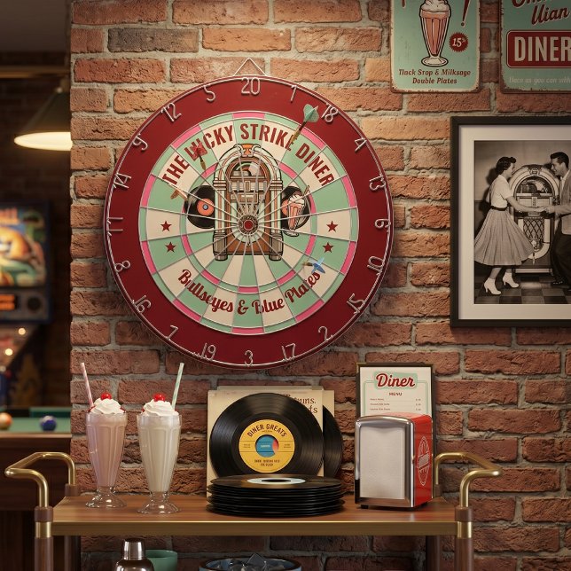 Retro Gaststätte im individuellen Design Dartscheibe (Von Creator hochgeladen)