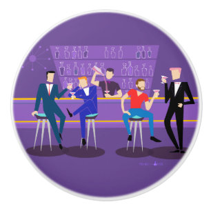 Retro Gay Bar Keramik Pull Keramikknauf