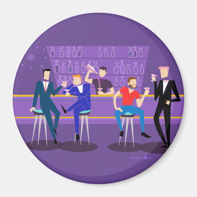 Retro Gay Bar Magnet (Vorne)