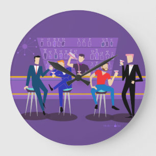 Retro-Gay-Bar-Rundwand-Uhr Große Wanduhr