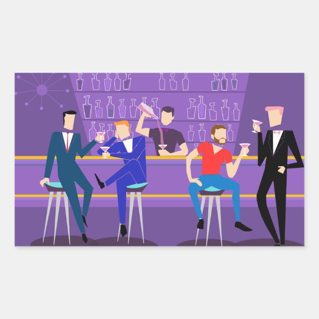 Retro Gay Bar Stickers (Vorderseite)