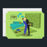 Retro Gay Couple in Liebe Einladung<br><div class="desc">Dieses Retro Gay Couple in Liebe Invitation design ist die perfekte Mischung aus Leidenschaft und Kitsch. Das minimalistische Kunstdesign der 60er Jahre besticht durch ein attraktives Homosexuellenpaar, das mitten in der Stadt küsst und tadellos dekoriert ist, das Zuhause. Der Kamin aus Kalkgrün Set die Stimmung für die gepflegten Herren, da...</div>