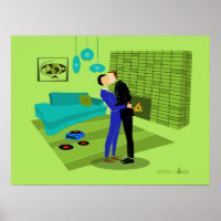 Retro Gay Couple in Liebe