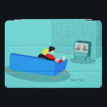 Retro Gay Couple Watching TV iPad Smart Cover<br><div class="desc">Dieses Retro Gay Couple Watching TV Design ist einfach fantastisch! Das minimalistische Design der 1960er Jahre erinnert an ein gemütliches Paar, dessen Lieblingsfernsehsendung in Schwarz und Weiß gehalten wird. Der elegante, türkisfarbene und aquamarine Raum ist mit einer Steinmauer versehen. Die gut gekleideten Männer halten Martinis. Herzlichen Glückwunsch zum perfekten Abend!...</div>