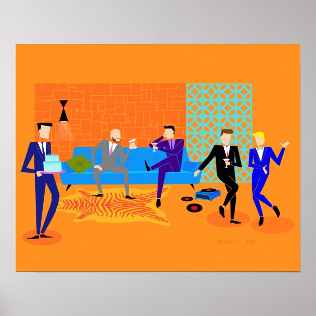 Retro Gay Party Poster (Vorne)