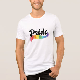 Retro Gay Pride Regenbogen Wasserfarbe LGBTQ Verbü Tri-Blend Shirt