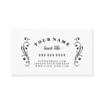 Retro gebogenes Text-berufliches verziertes