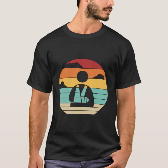 Retro gebrochen Arm Lee gebrochen Bone gebrochen F T-Shirt (Vorderseite)