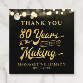 Retro Geburtstag 80 Jahre im Personalisierten mach Geschenkanhänger