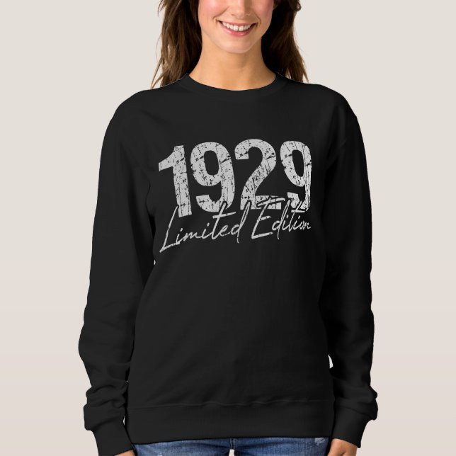 Retro Geburtstag Jahr 1929 Vintag Sweatshirt (Vorderseite)