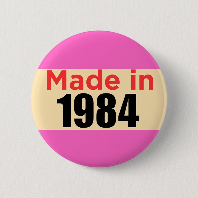 Retro Geburtstagsgeschenk Button 40. vierzig Jahre (Vorderseite)