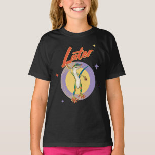 Retro Gecko Later Lazy Day Humor T-Shirt