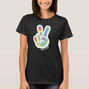 Retro-Gefärbte Krawatte Frieden signieren Seien Si T-Shirt