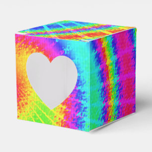 Retro gefärbte KrawatteHippie psychedelisch Geschenkschachtel