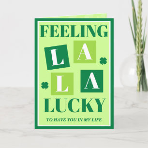 Retro-Gefühl La La Lucky St. Patrick's Day Karte