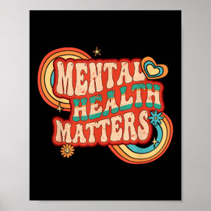 Retro-Gehirn-Krankheit bewusst Groovy Psychische G Poster
