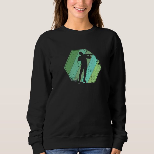 Retro Geiger Violinist Violinspieler Sweatshirt (Vorderseite)