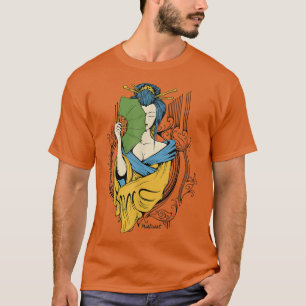 Retro Geisha Girl Orientalische Prinzessin Darstel T-Shirt