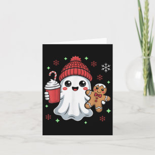 Retro-Geist-Beanie-Weihnachten-Feiertag-Xmas-Kaffe Karte