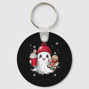 Retro-Geist-Beanie-Weihnachten-Feiertag-Xmas-Kaffe Schlüsselanhänger