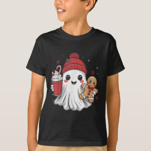 Retro-Geist-Beanie-Weihnachten-Feiertag Xmas-Kaffe T-Shirt