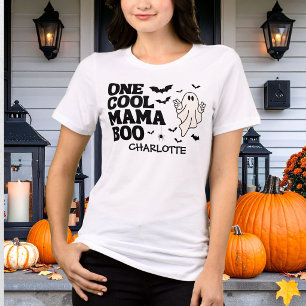 Retro Geist Ein Halloween Mama 1. Geburtstag Tri-Blend Shirt