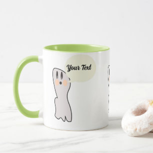 Retro-Geist Gruselname Nachricht Halloween Tasse