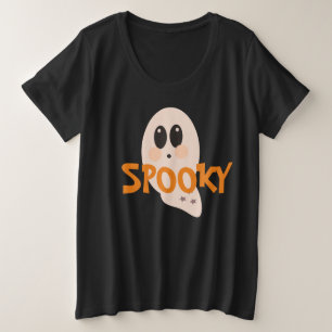 Retro-Geist Halloween Gruselig Große Größe T-Shirt