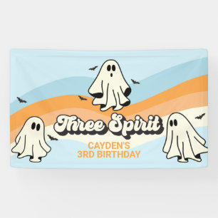 Retro-Geist Halloween Gruseliger Drei-Geister- bla Banner