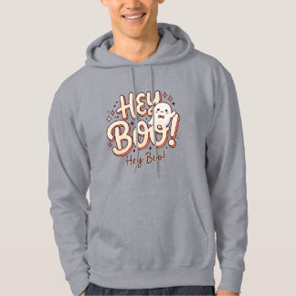 Retro-Geist "Hey Boo!" Herren-Hoodies Hoodie