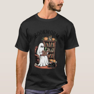 Retro-Geist-Lesebücher-Bibliothekar-Katze-Hallowee T-Shirt