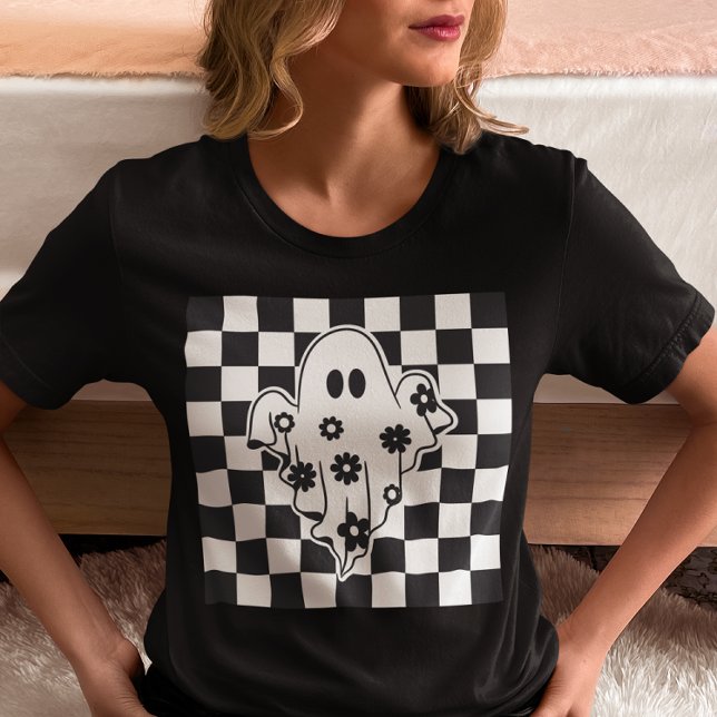 Retro-Geister-Buffalo-Plaid  Tri-Blend Shirt (Von Creator hochgeladen)