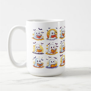 Retro-Geister-Lesebücher – Süßes gruseliges Buch Kaffeetasse