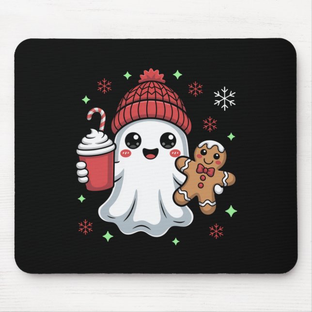 Retro Geistmütze Weihnachten Xmas Kaffee G Mousepad (Vorne)