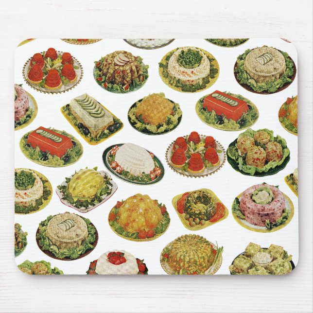 Retro Gelatine-Salat-Mausunterlage Mousepad (Vorne)