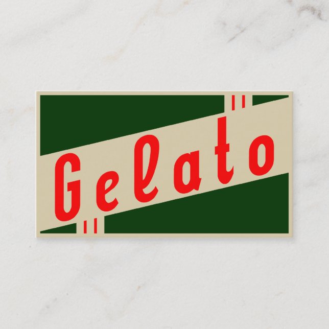Retro gelato visitenkarte (Vorderseite)