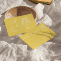 Retro Gelb Handgezeichnete Kuchengeburtstags-Blume
